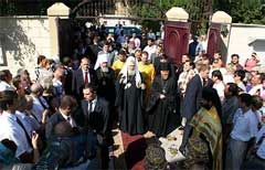 Святейший Патриарх посетил Кафедральный собор Свв. Жен-Мироносиц г. Баку