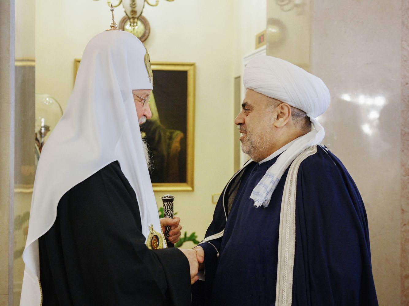 Поздравление председателя Управления мусульман Кавказа Святейшему Патриарху Кириллу с 75-летием со дня рождения