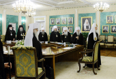 Под председательством Святейшего Патриарха Кирилла открылось очередное заседание Священного Синода
