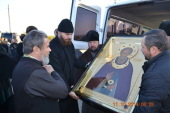 Икона с частицей мощей преподобного Сергия Радонежского принесена из Троице-Сергиевой лавры в епархии Православной Церкви Молдовы