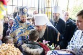 В праздник Покрова Пресвятой Богородицы Блаженнейший митрополит Онуфрий совершил Литургию в Покровском храме на Приорке города Киева