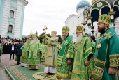 В день памяти преподобного Сергия Радонежского Предстоятель Русской Церкви возглавил служение Литургии в Троице-Сергиевой лавре