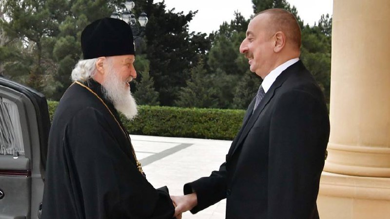 Патриарх Кирилл направил поздравительный адрес по случаю дня рождения Президента Алиева