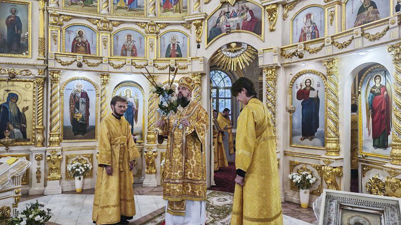 Епископ Алексий возглавил богослужение в Андреевском соборе г. Ставрополя